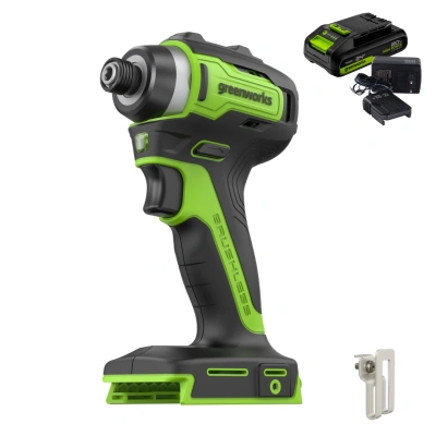 Винтоверт ударный Greenworks ID3170K2 24V (170Нм) аккумуляторный, с АКБ 2 А/ч и ЗУ