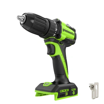 Дрель-шуруповерт Greenworks DD345 24V (27/45Нм) аккумуляторная, без АКБ и ЗУ