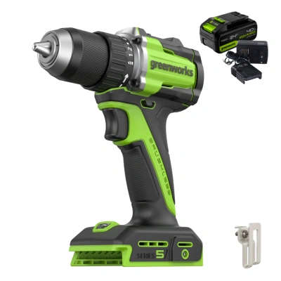 Дрель-шуруповерт Greenworks  DD560K4 24V (30/60Нм) аккумуляторная, с АКБ 4 А/ч и ЗУ
