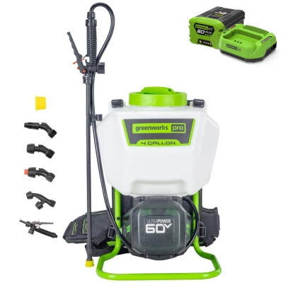 Опрыскиватель садовый Greenworks GW-BPS60K2 60V аккумуляторный, с АКБ 2 А/ч и ЗУ