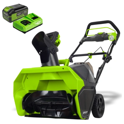 Снегоуборщик Greenworks GD40STK5 40V (51 см) аккумуляторный, с АКБ 5 А/ч и быстрым ЗУ