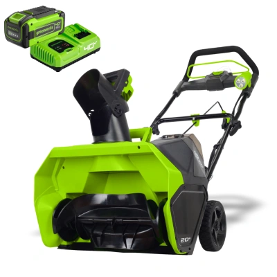 Снегоуборщик Greenworks GD40STK8 40V (51 см) аккумуляторный, с АКБ 8 А/ч и быстрым ЗУ