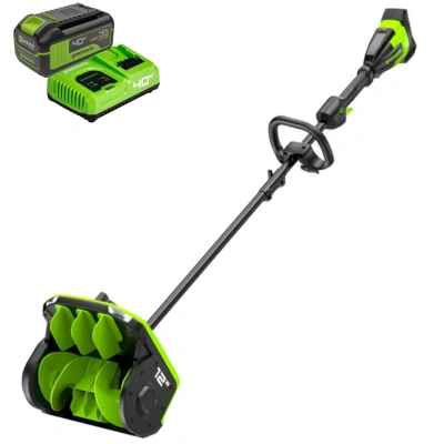 Снегоуборщик Greenworks GD40SS2K4 40V (30 см) аккумуляторный, с АКБ 4 А/ч и быстрым ЗУ 