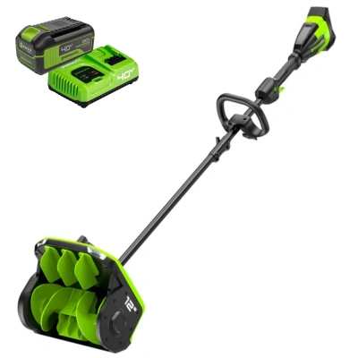 Снегоуборщик Greenworks GD40SS2K5 40V (30 см) аккумуляторный, с АКБ 5 А/ч и быстрым ЗУ 