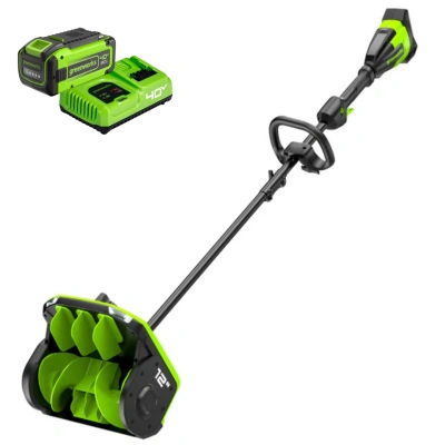 Снегоуборщик Greenworks GD40SS2K8 40V (30 см) аккумуляторный, с АКБ 8 А/ч и быстрым ЗУ 