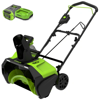 Снегоуборщик Greenworks GD60PSTK8 60V (51 см) аккумуляторный, с АКБ 8 А/ч и ЗУ