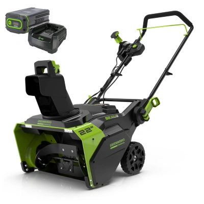 Снегоуборщик Greenworks GD82STK8 82V (56см) аккумуляторный, с АКБ 8 А/ч и ЗУ 