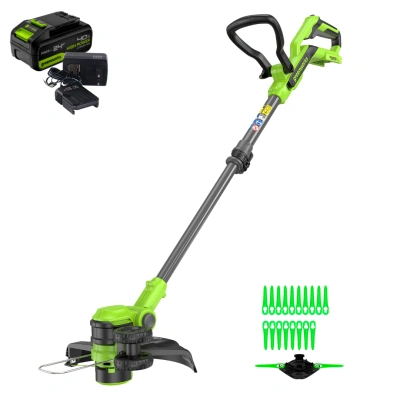 Триммер Greenworks G24LT301K4 24V (30 см) аккумуляторный, с АКБ 4 А/ч и ЗУ