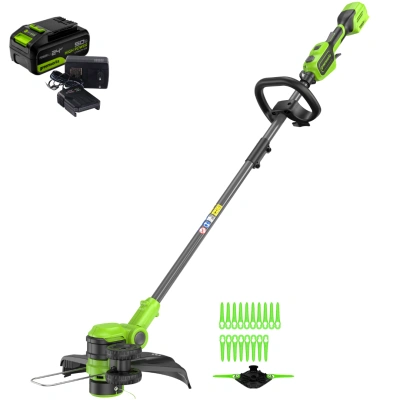 Триммер Greenworks GD24LT331K5 24V (33 см) аккумуляторный, с АКБ 5 А/ч и ЗУ