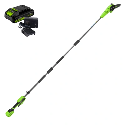 Высоторез-сучкорез Greenworks G24PS201K2 24V (20 см) аккумуляторный, с АКБ 2 А/ч и ЗУ