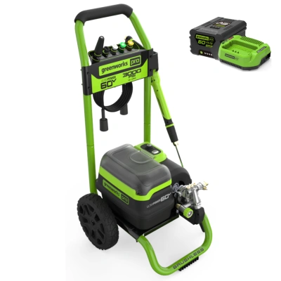 Мойка высокого давления Greenworks GDPW60DPK4 60V 250бар аккумуляторная, с АКБ 4 А/ч и ЗУ