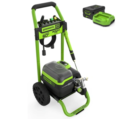 Мойка высокого давления Greenworks GDPW60DPK5 60V 250бар аккумуляторная, с АКБ 5 А/ч и ЗУ