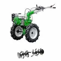 Мотоблок AURORA COUNTRY 1100 MULTI-SHIFT с пониженной передачей и двигателем 170F-2 7.0 л.с., колеса 5.00х12. В комплекте: фрезы