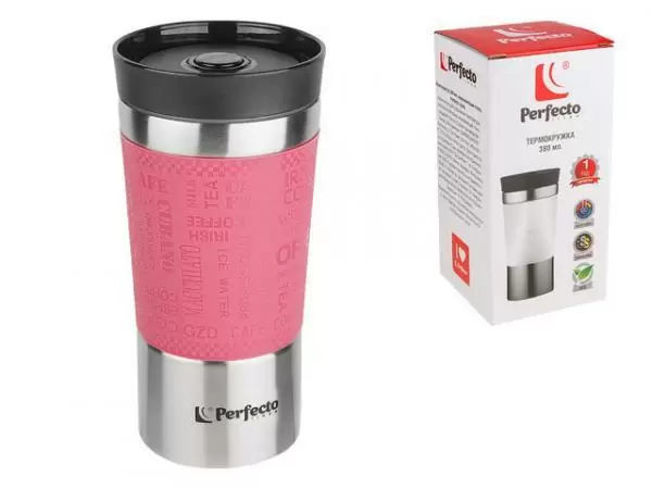 Термокружка, 380 мл, нержавеющая сталь, pink, PERFECTO LINEA (в индивидуальной упаковке) Термокружка, 380 мл, нержавеющая сталь, pink, PERFECTO LINEA (в индивидуальной упаковке)