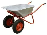 Купить Тачка строительная ECO WB350-2 (130л, 350кг, 2 пневмоколеса 4.00-8) в Минске с Доставкой по РБ