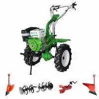 Мотоблок AURORA COUNTRY 1400 MULTI-SHIFT с пониженной передачей, дифференциалом, и двигателем WM188F 13.0 л.с., колеса 5.00х12. В комплекте: сцепка, плуг, окучник, фрезы,