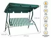 Качели садовые, Holidays, ARIZONE (Размер: 170х110х153 см. Максимальная нагрузка 210 кг) Качели садовые, Holidays, ARIZONE (Размер: 170х110х153 см. Максимальная нагрузка 210 кг)