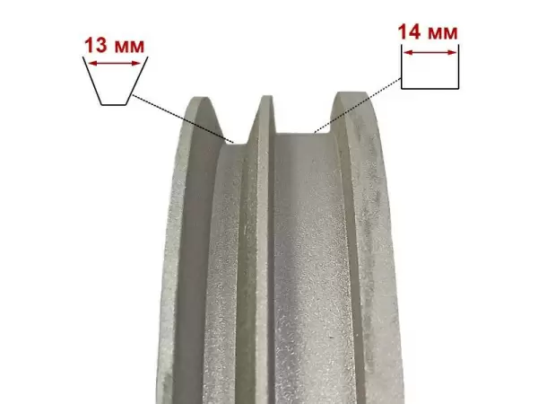Купить Шкив ременной пос.20мм шпонка (2 ручья,А-13мм,D255мм) в Минске с Доставкой по РБ