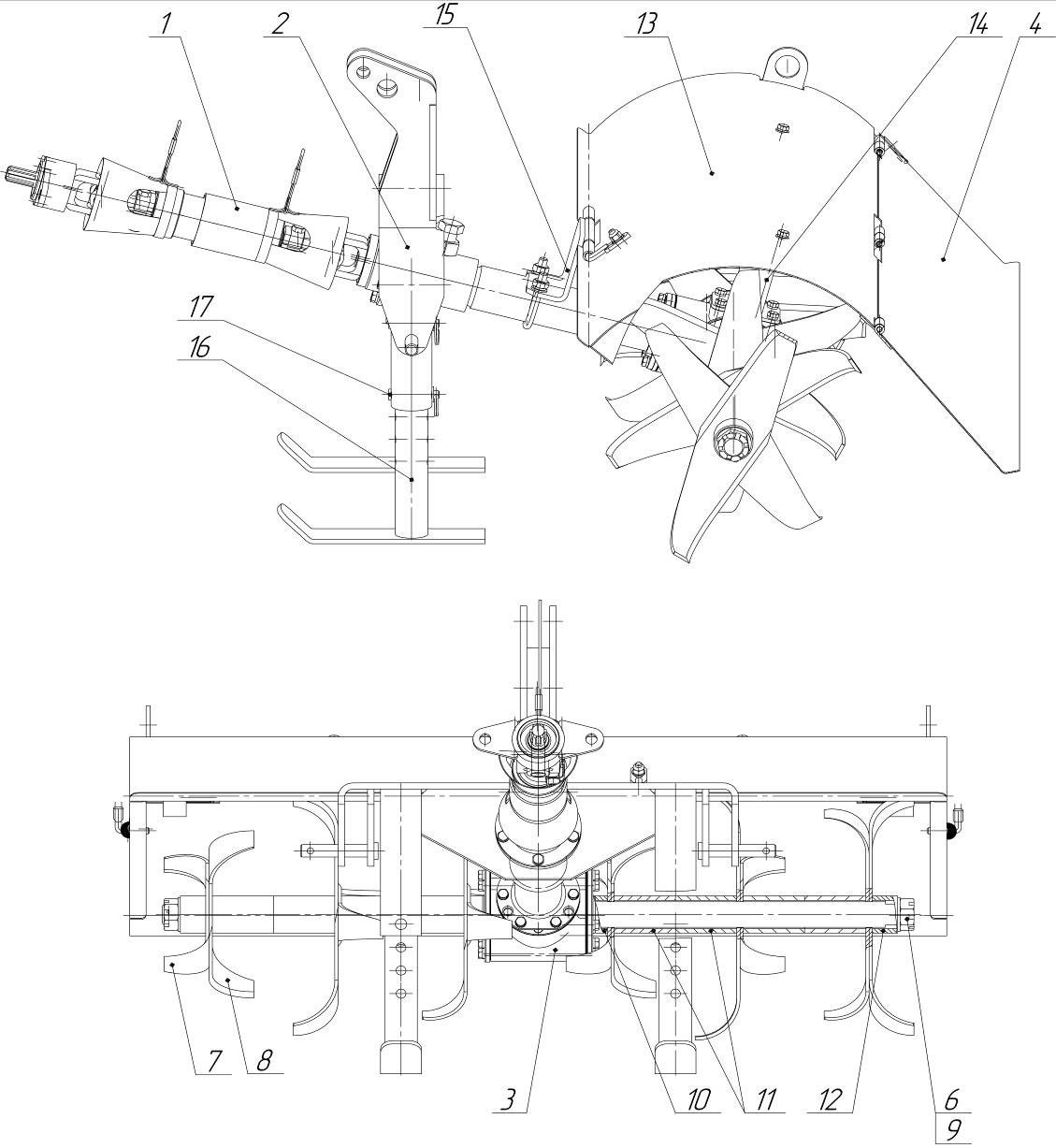 ФРЕЗА ПОЧВООБРАБАТЫВАЮЩАЯ (ФР-00.700-Б)