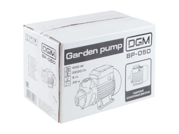 Приобрести Насос садовый DGM BP-05D, 500 Вт, 2200 л/ч (500 Вт, 2200 л/ч, до 38 м) в Минске с Доставкой по РБ Купить Насос садовый DGM BP-05D, 500 Вт, 2200 л/ч (500 Вт, 2200 л/ч, до 38 м) в Минске с Доставкой по РБ