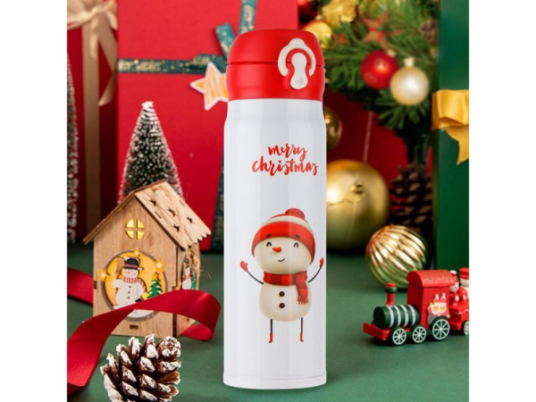 Приобрести Термос, 500 мл, нержавеющая сталь, MERRY CHRISTMAS, белый, Снеговик, PERFECTO LINEA в Минске с Доставкой по РБ Купить Термос, 500 мл, нержавеющая сталь, MERRY CHRISTMAS, белый, Снеговик, PERFECTO LINEA в Минске с Доставкой по РБ