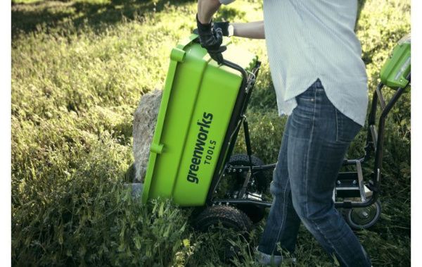 Купить Аккумуляторная садовая тележка Greenworks G40GCK4 40В (в комплекте АКБ + ЗУ) в Минске с Доставкой по РБ