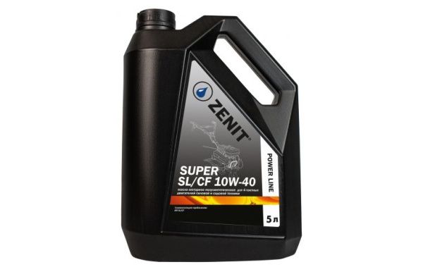 Купить Масло моторное полусинтетическое ZENIT Power Line SUPER SL/CF 10W-40, 5 л в Минске с Доставкой по РБ