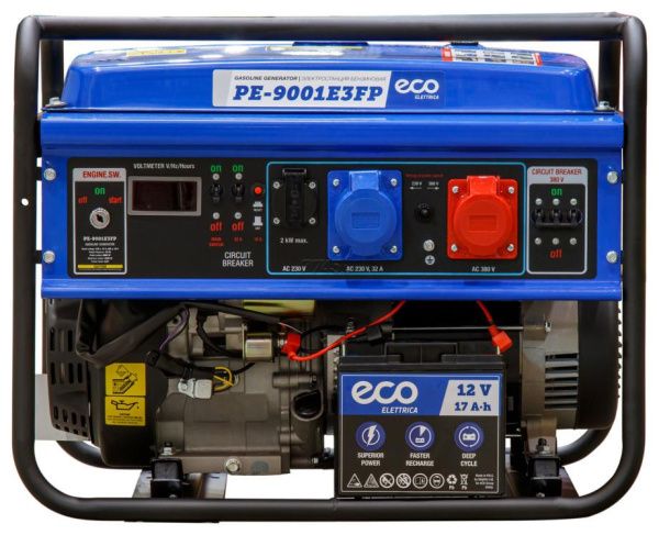 Купить Генератор бензиновый ECO PE-9001E3FP в Минске с Доставкой по РБ