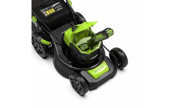 Купить Аккумуляторная газонокосилка Greenworks GD40LM46SPK4 40В (в комплекте АКБ + ЗУ) в Минске с Доставкой по РБ