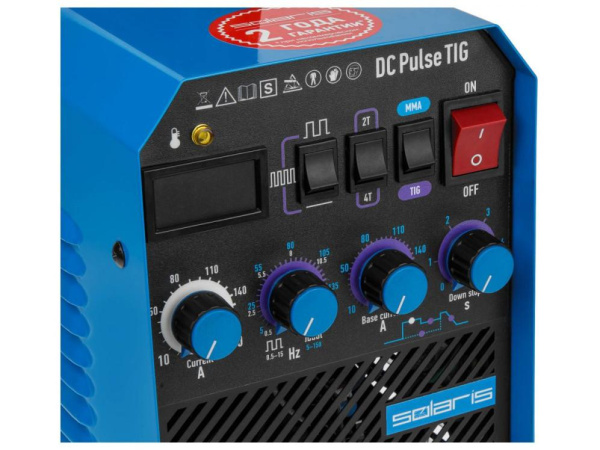 Купить Инверторный аппарат аргонодуговой сварки SOLARIS TIG-200P (DC TIG; HF; Pulse; MMA; 180 A; 150 В-240 В) в Минске с Доставкой по РБ