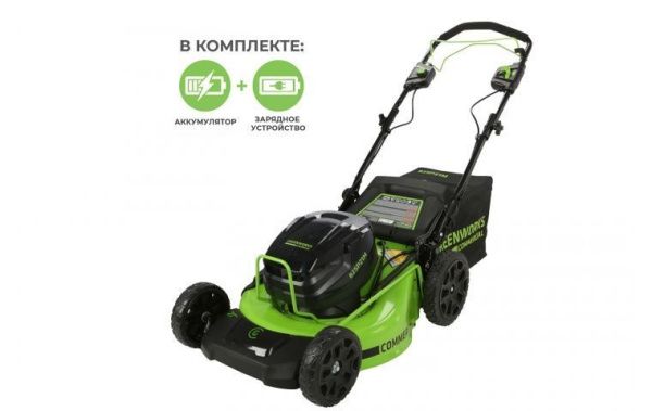 Купить Аккумуляторная газонокосилка Greenworks GC82LM51SP2K2 82В (в комплекте АКБ 5А/ч + ЗУ) в Минске с Доставкой по РБ