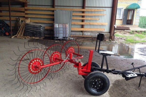 Купить Грабли-сеноворошилки для мотоблока ВМ-3 3-х колесная (ПАХАРЬ) в Минске с Доставкой по РБ