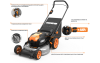 Купить Аккумуляторная газонокосилка WORX WG751Е 40В (в комплекте АКБ + ЗУ) в Минске с Доставкой по РБ