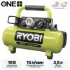 Купить Компрессор безмасляный коаксиальный аккумуляторный RYOBI R18AC-0 (без батареи) система ONE + в Минске с Доставкой по РБ