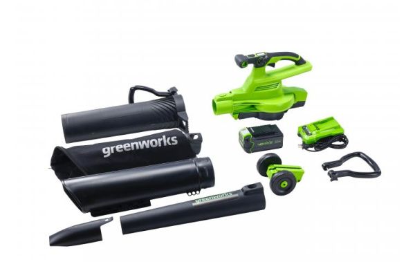 Купить Воздуходув-пылесос аккумуляторный  Greenworks  GD40BVII 40В DigiPro в Минске с Доставкой по РБ