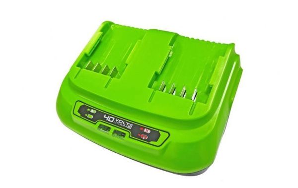 Купить Быстрое зарядное устройство на 2 слота Greenworks G40UC8 8A 40В в Минске с Доставкой по РБ