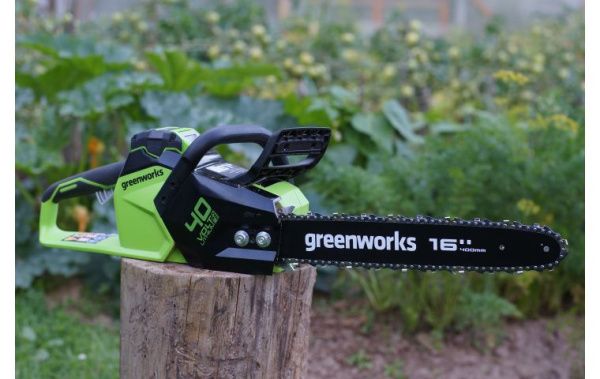 Купить Пила цепная аккумуляторная Greenworks GD40CS18K5 40В (в комплекте АКБ + ЗУ) в Минске с Доставкой по РБ