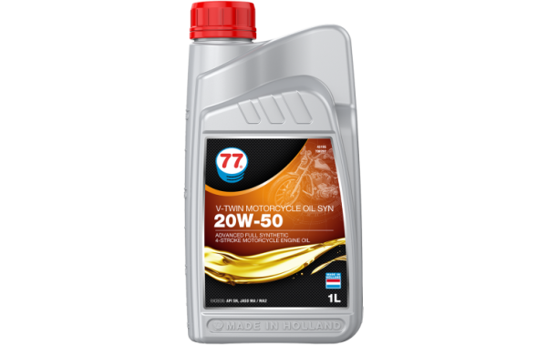 Купить Масло моторное синтетическое  77 Lubricants V-Twin Motorcycle Oil Syn 20W-50, 1л в Минске с Доставкой по РБ