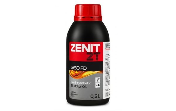 Купить Масло моторное полусинтетическое для 2-тактных двигателей ZENIT 2T JASO FD, 0,5 л в Минске с Доставкой по РБ