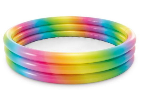 Надувной детский бассейн Rainbow Ombre, 147х33 см, INTEX (от 2 лет)