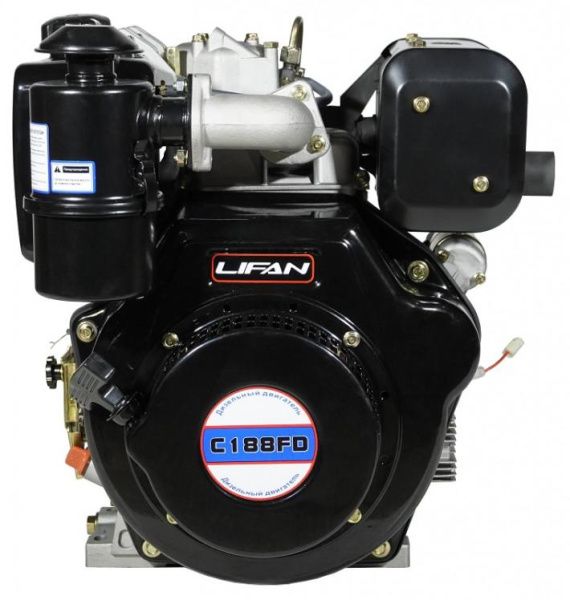 Двигатель Lifan Diesel 188FD D25, 6A шлицевой вал — двигатель Lifan для техники