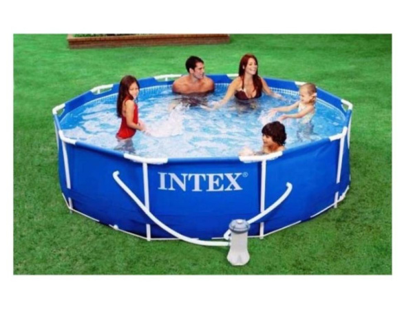 Приобрести Каркасный бассейн Metal Frame, круглый, 366х76 см, INTEX (от 6 лет) в Минске с Доставкой по РБ Купить Каркасный бассейн Metal Frame, круглый, 366х76 см, INTEX (от 6 лет) в Минске с Доставкой по РБ