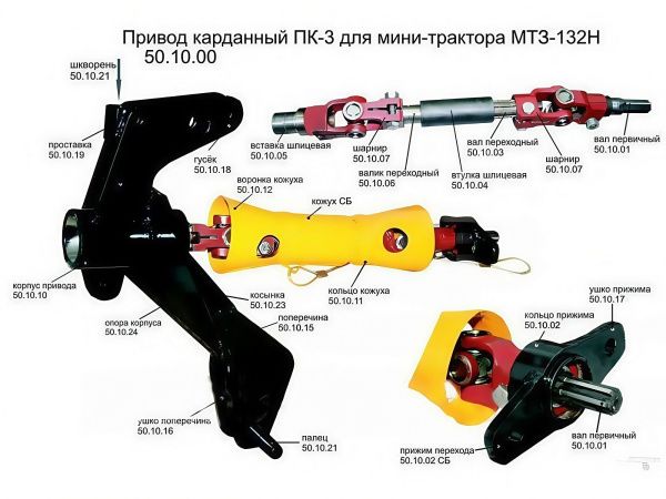 Купить Привод карданный для мини трактора МТЗ-132/112/152 в Минске с Доставкой по РБ