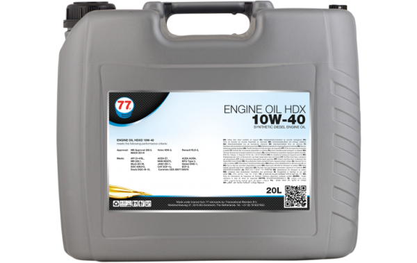Купить Масло моторное полусинтетическое  77 Lubricants Engine Oil HDX 10W-40, 20л в Минске с Доставкой по РБ