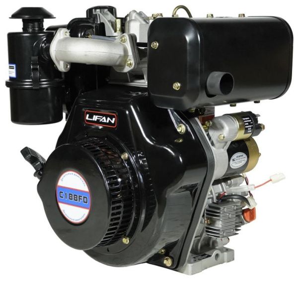 Двигатель Lifan Diesel 188FD D25 6A шлицевой вал for 1300D — двигатель Lifan для техники