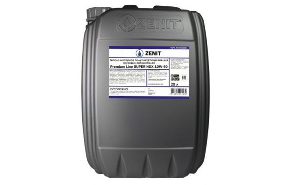 Купить Масло моторное полусинтетическое для грузовых автомобилей ZENIT Premium Line SUPER HDX 10W-40, 20 л в Минске с Доставкой по РБ